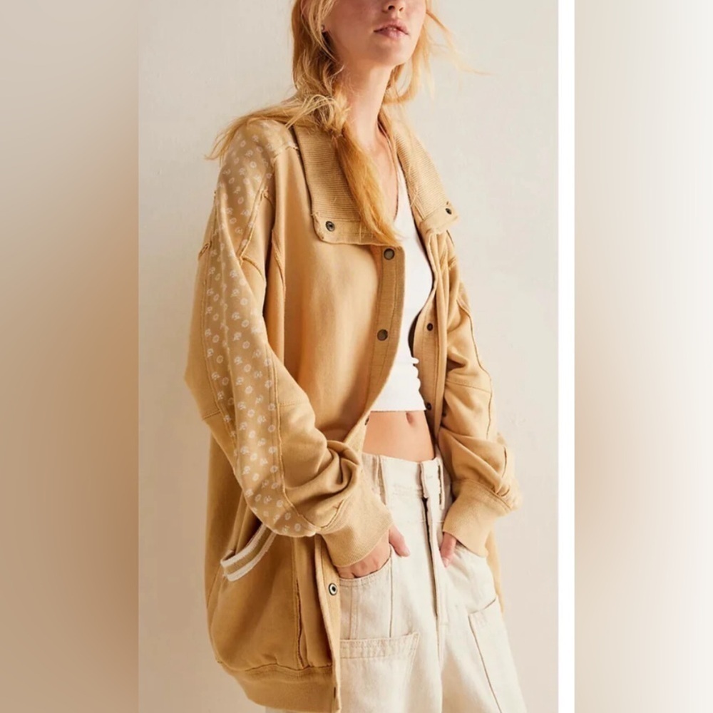NWOT Free People We The Free, Heritage Track Jacket, Small